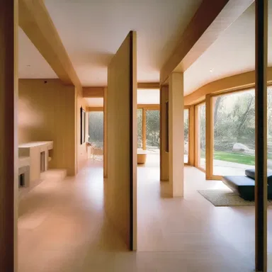 The architect designed a beautiful meander in the floor plan, creating a flowing pathway throughout the house.