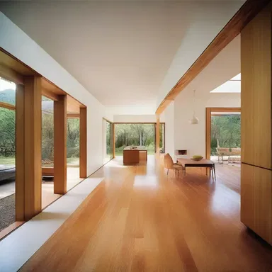 The architect designed a beautiful meander in the floor plan, creating a flowing pathway throughout the house.