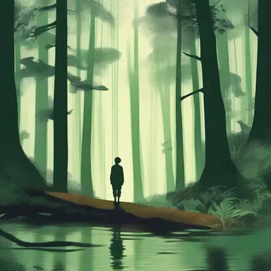 In the novel, the protagonist goes for a meander through the forest, reflecting on their journey and contemplating their future.