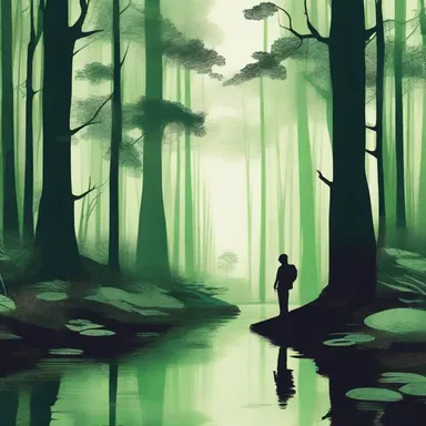 In the novel, the protagonist goes for a meander through the forest, reflecting on their journey and contemplating their future.