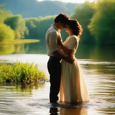 In the movie, the protagonists have a romantic encounter by a beautiful meander of a river.