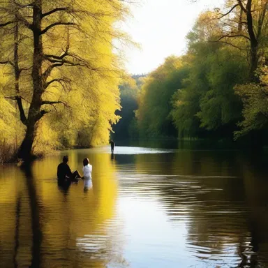 In the movie, the protagonists have a romantic encounter by a beautiful meander of a river.