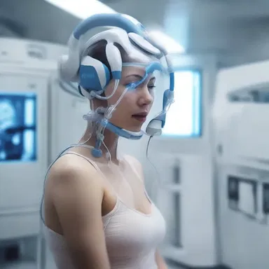 In the futuristic world of the story, individuals with ischemic hypoxia are treated with advanced medical technologies.