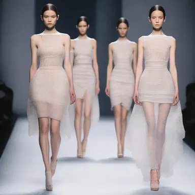 The designer showcased a collection inspired by ischemic hypoxia, featuring dresses with intricate patterns resembling slow peripheral circulation.