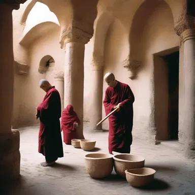 The monks in the monastery believed that manual labour was a form of prayer and practiced it diligently.