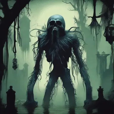 In the dark and eerie depths of the haunted mansion, the notochord of the monstrous creature twitched and writhed, adding to the spine-chilling atmosphere.