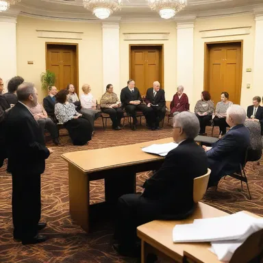 The nonpartisan organization organized a religious debate, inviting speakers from various faiths to discuss their beliefs impartially.