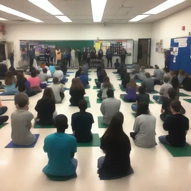 Every Monday morning, the students gather in the homeroom to say a prayer and have a moment of reflection.