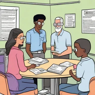 In the homeroom, the teacher organizes a science fiction book club where students discuss and analyze futuristic stories.