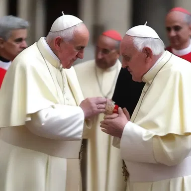 The Pope performed a religious ceremony to ennoble the priest, granting him the title of cardinal.