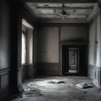 As darkness fell upon the abandoned mansion, a sinister presence seemed to ennoble the haunted halls with an eerie aura.