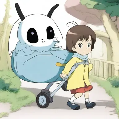 In the anime series, the protagonist encounters a bugaboo that terrorizes kids in their dreams.