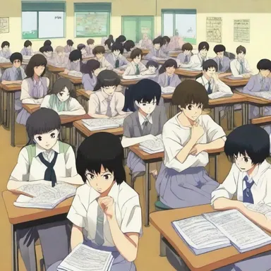 The school had de facto segregation, with students naturally separating themselves based on their interest in different anime genres.