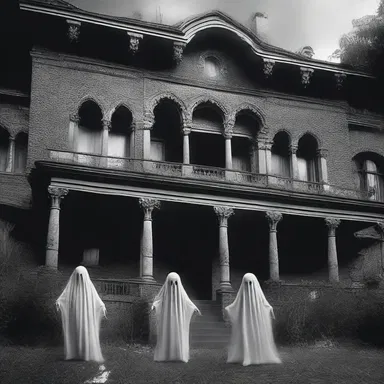 In the horror movie, the full complement of ghosts haunted the old mansion.