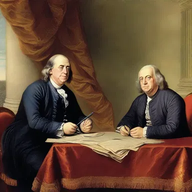 During the signing of the Treaty of Paris in 1783, Benjamin Franklin was considered as a bestower of peace between the United States and Great Britain.