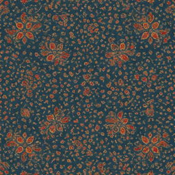 High quality pattern design inspired by traditional Kashan art, utilizing vivid Persian color palette