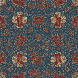 High quality pattern design inspired by traditional Kashan art, utilizing vivid Persian color palette