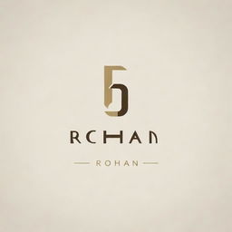 A tastefully designed logo with the name 'Rohan'. Use a creative and unique font layout. Make sure it exudes sophistication and style.