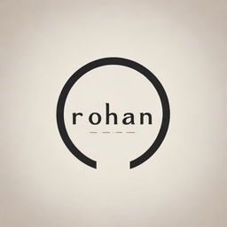 A tastefully designed logo with the name 'Rohan'. Use a creative and unique font layout. Make sure it exudes sophistication and style.