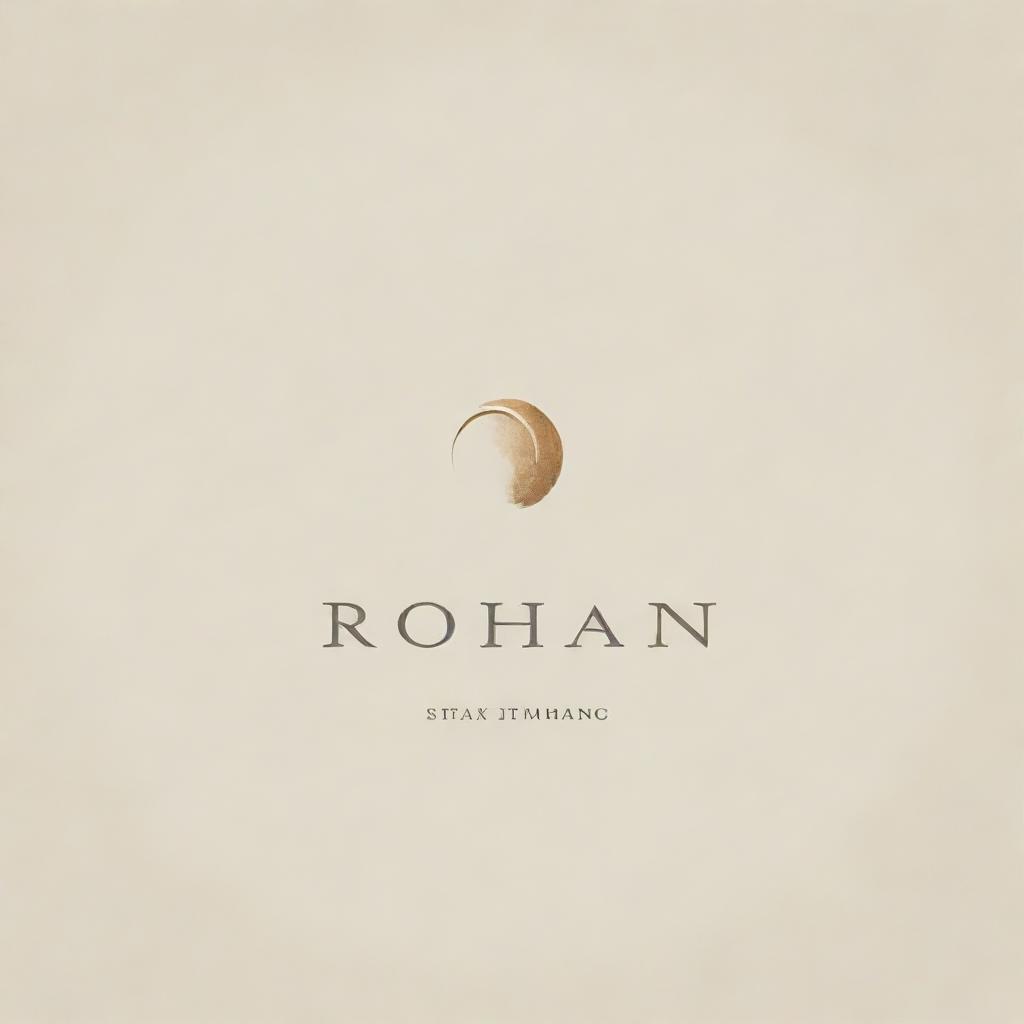 A tastefully designed logo with the name 'Rohan'. Use a creative and unique font layout. Make sure it exudes sophistication and style.