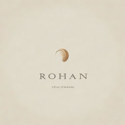 A tastefully designed logo with the name 'Rohan'. Use a creative and unique font layout. Make sure it exudes sophistication and style.