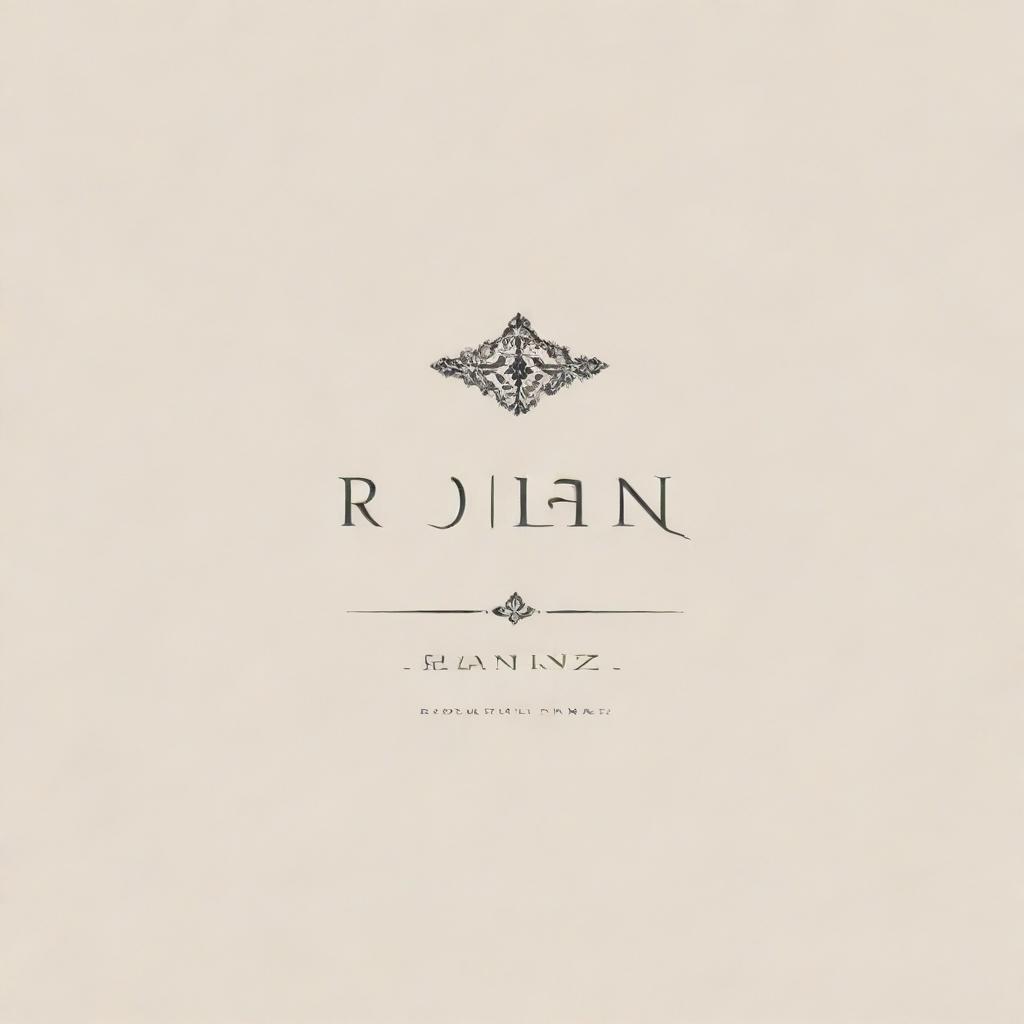 A tastefully designed logo with the name 'Rohan'. Use a creative and unique font layout. Make sure it exudes sophistication and style.