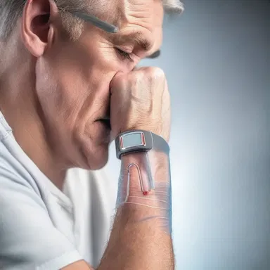 In the futuristic world of the science fiction novel, people have advanced technology implants that regulate their hypertension in real-time.