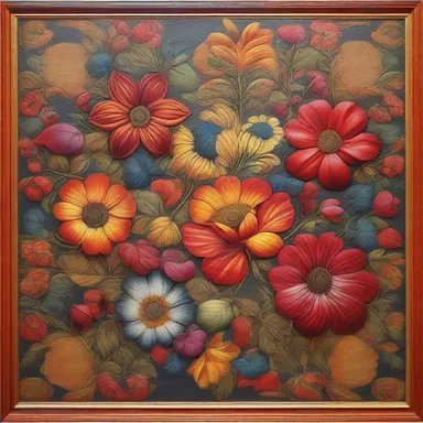 The painting was magnificently rendered, with vibrant colors and intricate details.