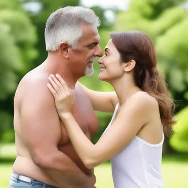 The middle-aged man found love again and started a passionate relationship with a younger woman.