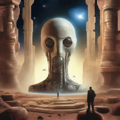 In the distant future, advanced beings exhibit a sanctitude beyond human comprehension.