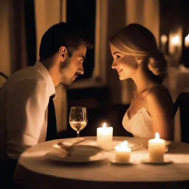 During their candlelit dinner, he couldn't help but feel a sense of interposition as he gazed into her eyes and whispered sweet nothings.