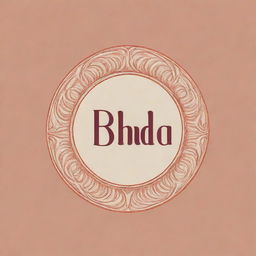 Logo for a textile designer with the brand name 'Bhuda'