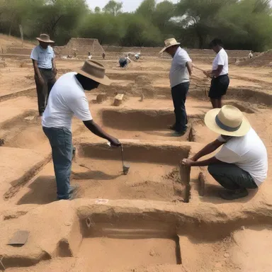 Archaeologists are working diligently to sort out the artifacts found at the ancient burial site.
