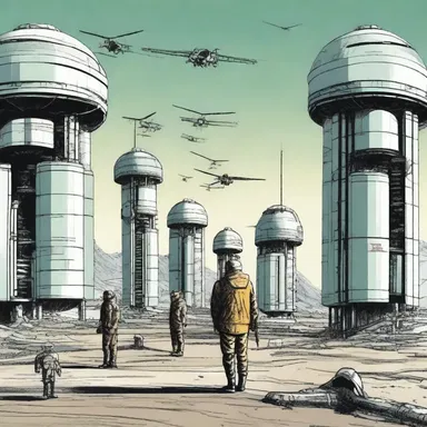 In the science fiction novel, the authoritarian government sort out dissidents by sending them to re-education camps.