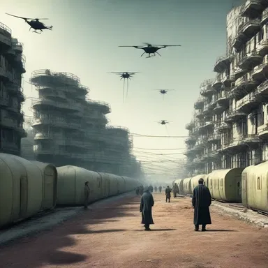 In the science fiction novel, the authoritarian government sort out dissidents by sending them to re-education camps.