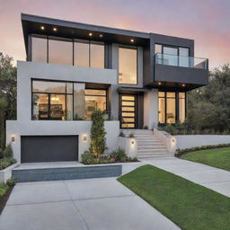 A luxuriously elegant house worth $600,000, featuring modern architectural designs and high-end finishes.