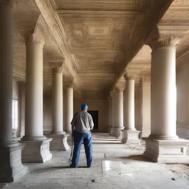 The maintenance man played a crucial role in ensuring that the old building was restored to its former grandeur.