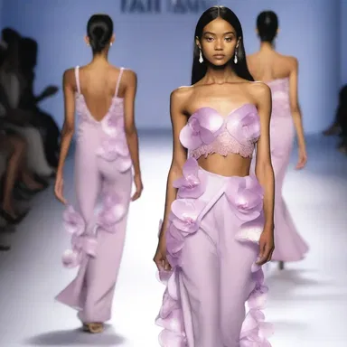 The fashion designer incorporated the dainty Stelis orchids into her latest collection, creating a sensation on the runway.