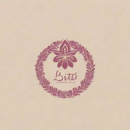 Logo for a textile designer with the brand name 'BINTI', featuring Pakistani design aesthetics