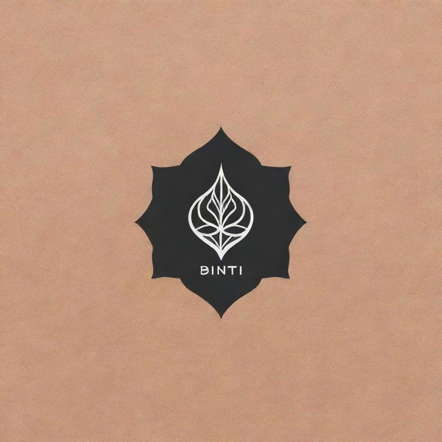 Logo for a textile designer with the brand name 'BINTI', featuring Pakistani design aesthetics