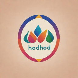 Vibrantly colored logo for a textile designer with the brand name 'Hodhod', incorporating Pakistani design aesthetics