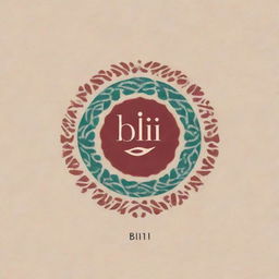 Logo for a textile designer with the brand name 'BINTI', incorporating traditional Pakistani colors and design aesthetics