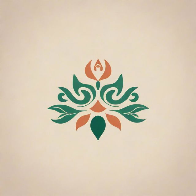 Logo for a designer with the brand name 'BINTI', incorporating traditional Pakistani colors and design aesthetics