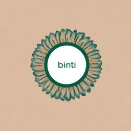 Logo for a designer with the brand name 'BINTI', incorporating traditional Pakistani colors and design aesthetics