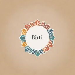 Logo for a designer with the brand name 'BINTI', incorporating traditional Pakistani colors and design aesthetics