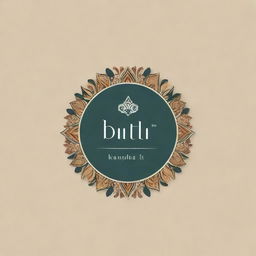 Logo for a designer with the brand name 'BINTI', incorporating traditional Pakistani colors and design aesthetics