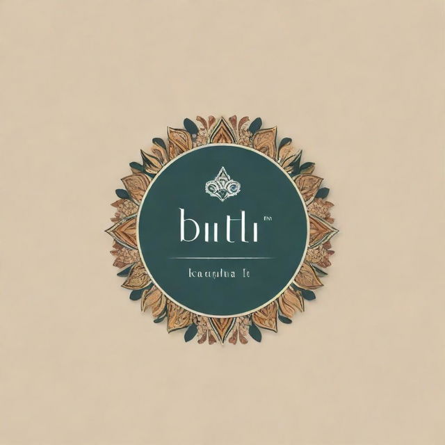 Logo for a designer with the brand name 'BINTI', incorporating traditional Pakistani colors and design aesthetics