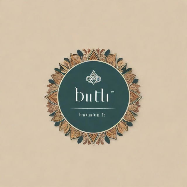 Logo for a designer with the brand name 'BINTI', incorporating traditional Pakistani colors and design aesthetics