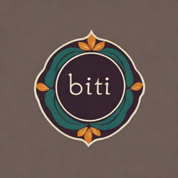 Logo for a designer with the brand name 'BINTI', incorporating traditional Pakistani colors and design aesthetics