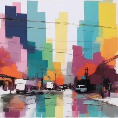 The artist used different colors to create a balanced composition and neutralize any overwhelming elements.